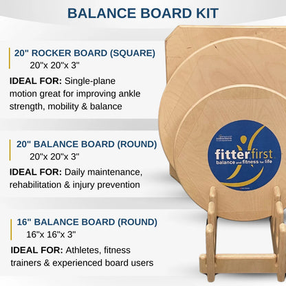 Fitterfirst Balance Board Kit – 3 Boards